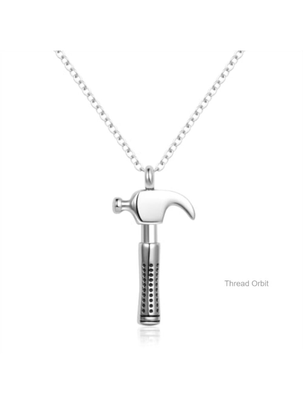 Tool Urn Cremation Necklace for Ashes - Stainless Steel Pendant for Memorial